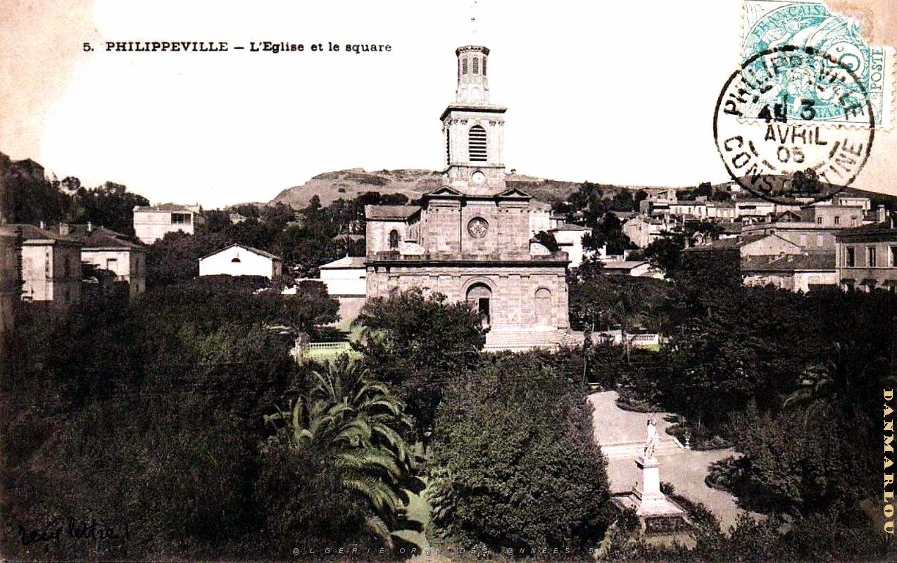 Philippeville - Eglise et Square - 1905.jpg